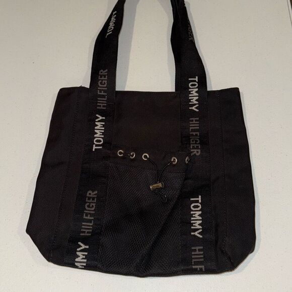 Tommy Hilfiger Black Canvas Tote Bag - Picture 2 of 15